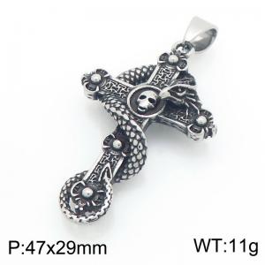Stainless Steel Cross Pendant - KP117735-LU