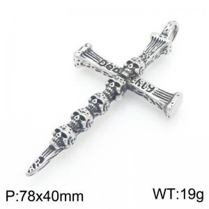 Stainless Steel Cross Pendant - KP117739-LU