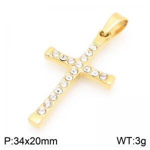 Stainless Steel Cross Pendant - KP117798-HR