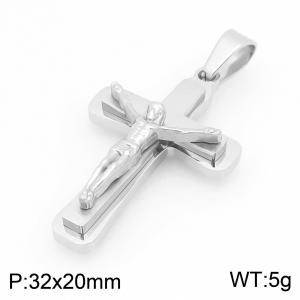 Stainless Steel Cross Pendant - KP117870-HR