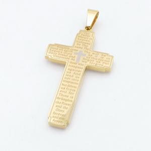 Stainless Steel Cross Pendant - KP117906-HR
