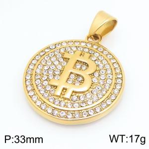 Stainless Steel Stone & Crystal Pendant - KP117911-MZOZ