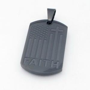 Stainless Steel Black-plating Pendant - KP118031-HR