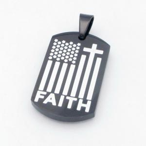 Stainless Steel Black-plating Pendant - KP118034-HR