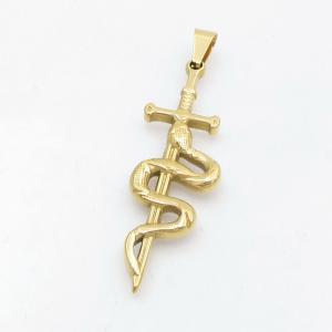 Stainless Steel Gold-plating Pendant - KP118054-KD