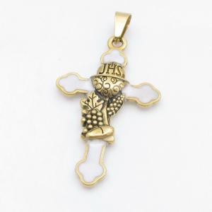 Stainless Steel Cross Pendant - KP118060-KD