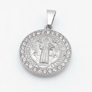 Stainless Steel Stone & Crystal Pendant - KP118063-KD