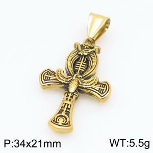 Stainless Steel Gold-plating Pendant - KP118125-GSD