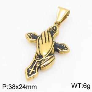 Stainless Steel Gold-plating Pendant - KP118126-GSD