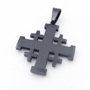 Stainless Steel Cross Pendant - KP118133-HR