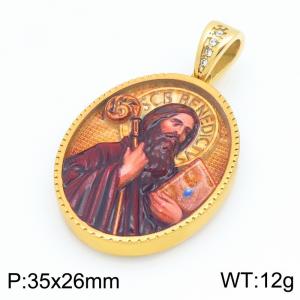 Stainless Steel Gold-plating Pendant - KP118269-GC