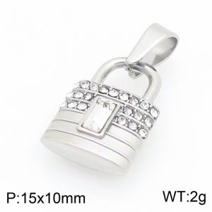 Stainless Steel Stone & Crystal Pendant - KP118382-Z