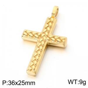 Stainless steel jewelry cross pendant - KP118473-GC