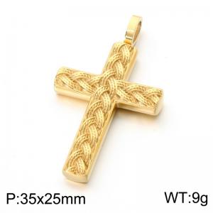 Stainless steel jewelry cross pendant - KP118475-GC