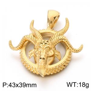 Stainless Steel Gold-plating Pendant - KP118983-LK