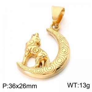 Stainless Steel Gold-plating Pendant - KP118989-LK