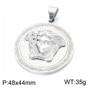 Stainless Steel Stone & Crystal Pendant - KP118999-LK