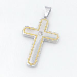 Stainless Steel Cross Pendant - KP119017-HR