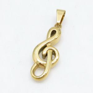 Stainless Steel Gold-plating Pendant - KP119042-HR