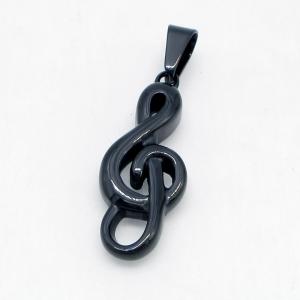 Stainless Steel Black-plating Pendant - KP119044-HR