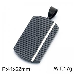 Stainless Steel Black-plating Pendant - KP119280-HR