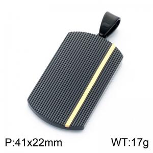 Stainless Steel Black-plating Pendant - KP119281-HR