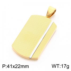 Stainless Steel Gold-plating Pendant - KP119282-HR