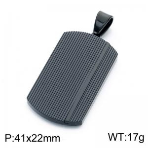 Stainless Steel Black-plating Pendant - KP119283-HR