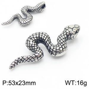 Stainless steel retro literature special snake pendant - KP119295-KJX