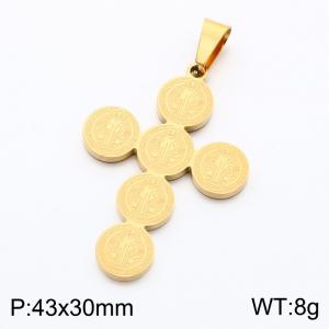 Stainless Steel Cross Pendant - KP119308-KL