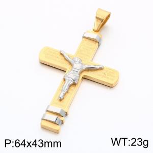 Stainless Steel Cross Pendant - KP119362-KL