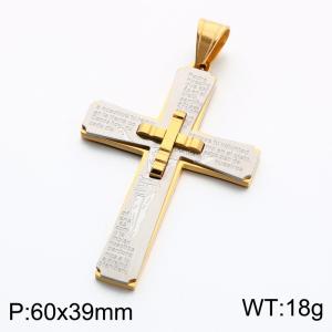 Stainless Steel Cross Pendant - KP119373-KL