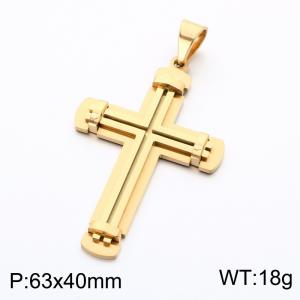 Stainless Steel Cross Pendant - KP119378-KL
