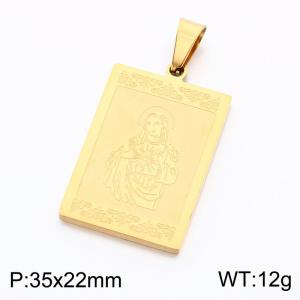 Stainless Steel Gold-plating Pendant - KP119389-KL