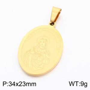 Stainless Steel Gold-plating Pendant - KP119392-KL