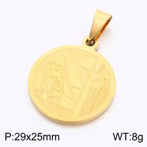 Stainless Steel Gold-plating Pendant - KP119397-KL