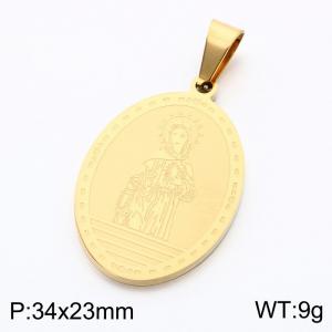 Stainless Steel Gold-plating Pendant - KP119400-KL
