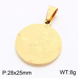 Stainless Steel Gold-plating Pendant - KP119403-KL