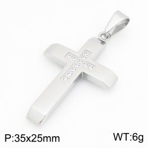 Stainless Steel Cross Pendant - KP119446-HR