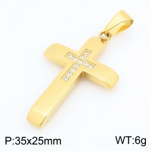 Stainless Steel Cross Pendant - KP119447-HR