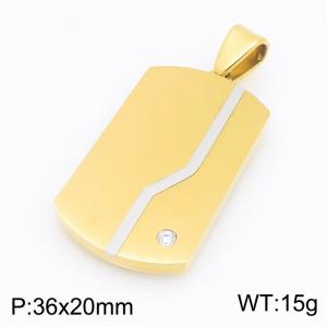 Stainless Steel Gold-plating Pendant - KP119451-HR