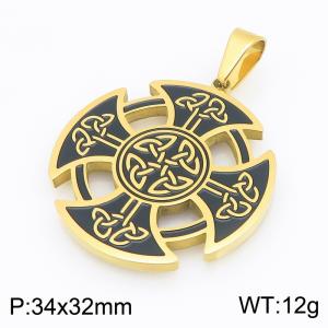 Stainless Steel Gold-plating Pendant - KP119462-HR