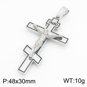 Stainless Steel Cross Pendant - KP119544-HR