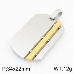 Stainless Steel Gold-plating Pendant - KP119552-HR