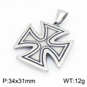 Stainless Steel Cross Pendant - KP119654-LU