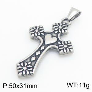 Stainless Steel Cross Pendant - KP119667-LU