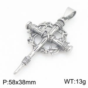 Stainless Steel Cross Pendant - KP119673-LU