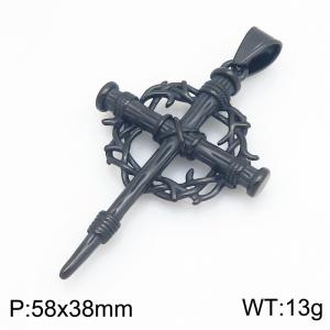 Stainless Steel Cross Pendant - KP119674-LU