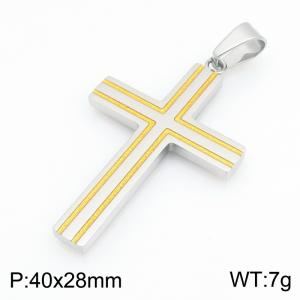 Stainless Steel Cross Pendant - KP119678-HR