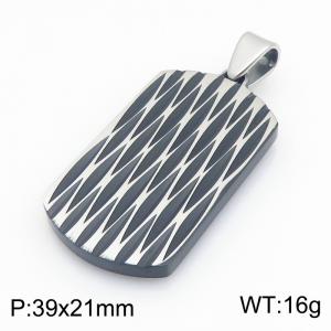 Stainless steel jewelry square plate pendant - KP119682-HR